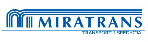 MIRATRANS TRANSPORT SPÓŁKA Z OGRANICZONĄ ODPOWIEDZIALNOŚCIĄ